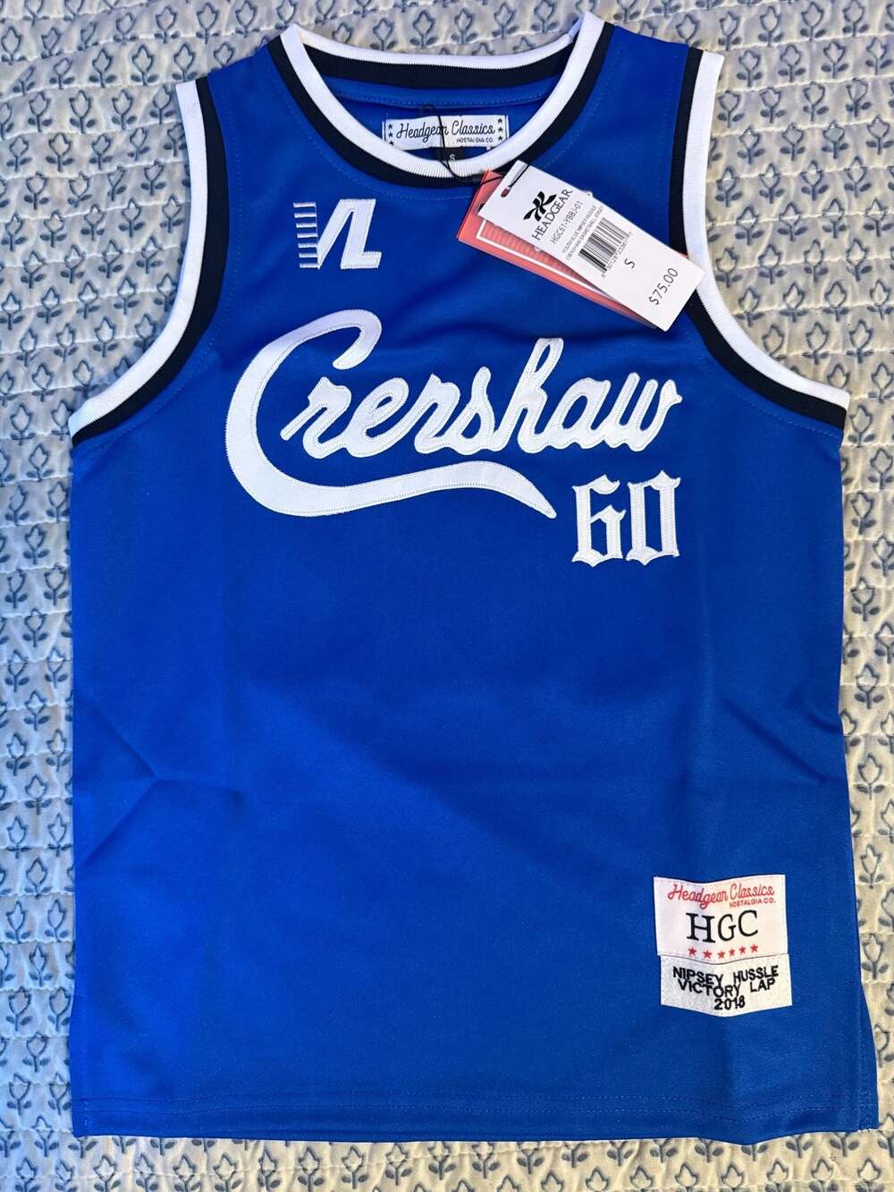 Headgear Classics Nipsey Hussle Crenshaw Victory Lap Basketball Jersey Size S
